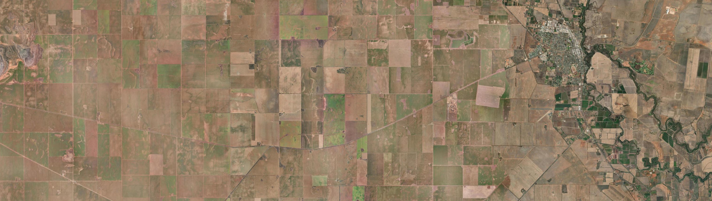 Aerial view of Swan Hill West, VIC