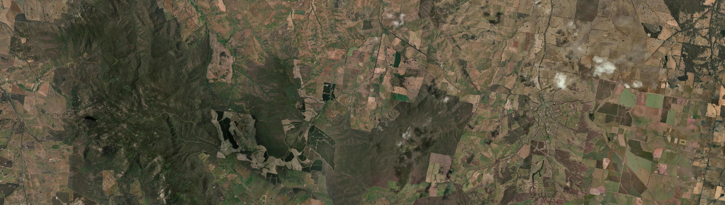 Aerial view of Mount Lonarch, VIC