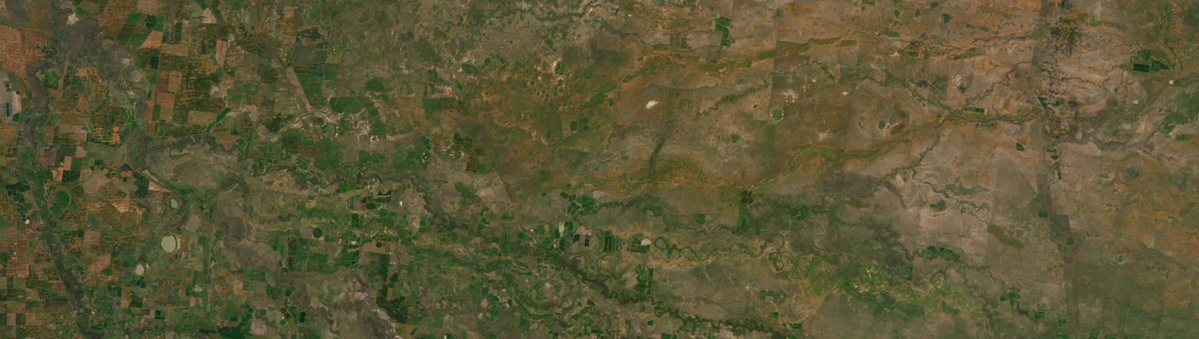 Aerial view of Moulamein, NSW