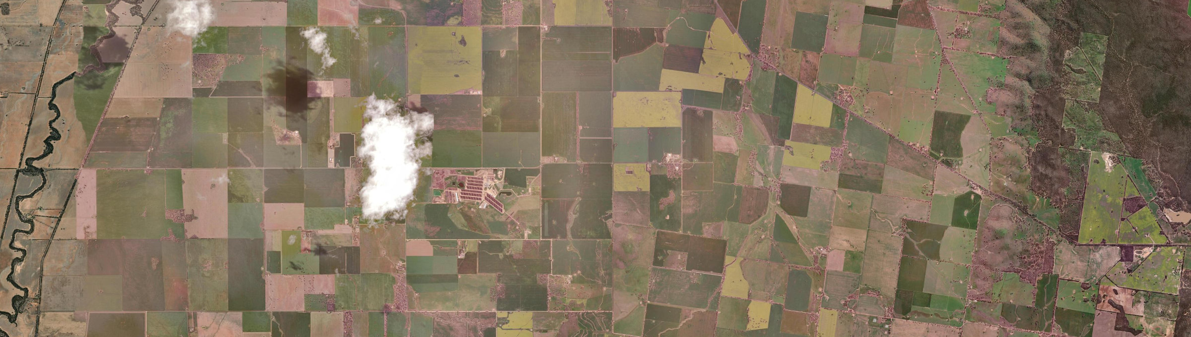 Aerial view of Yeungroon East, VIC