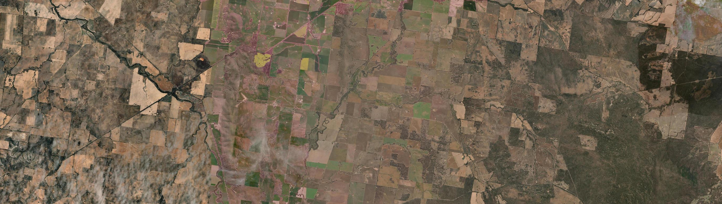 Aerial view of Fentons Creek, VIC