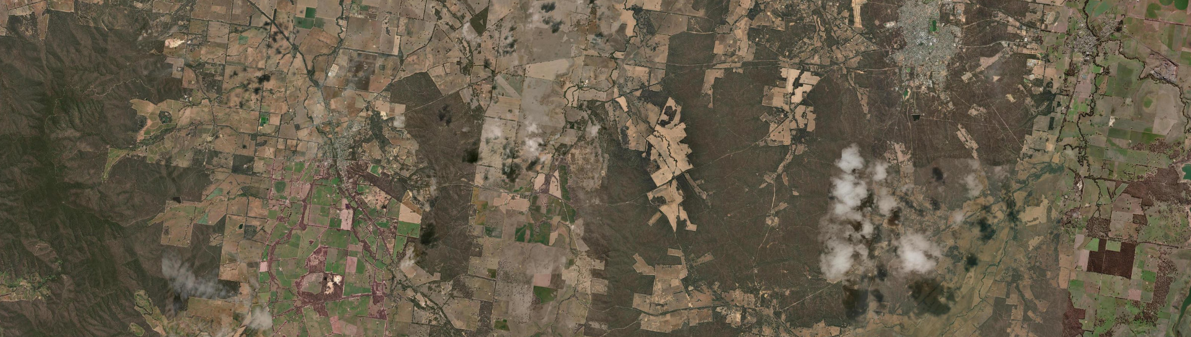 Aerial view of Bung Bong, VIC
