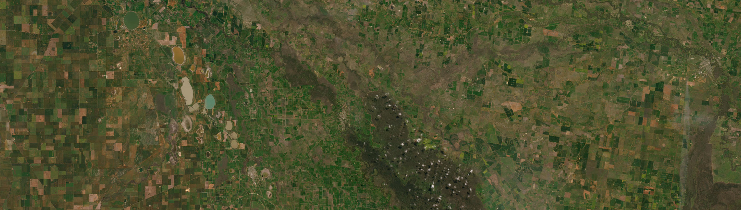 Aerial view of Barham, NSW