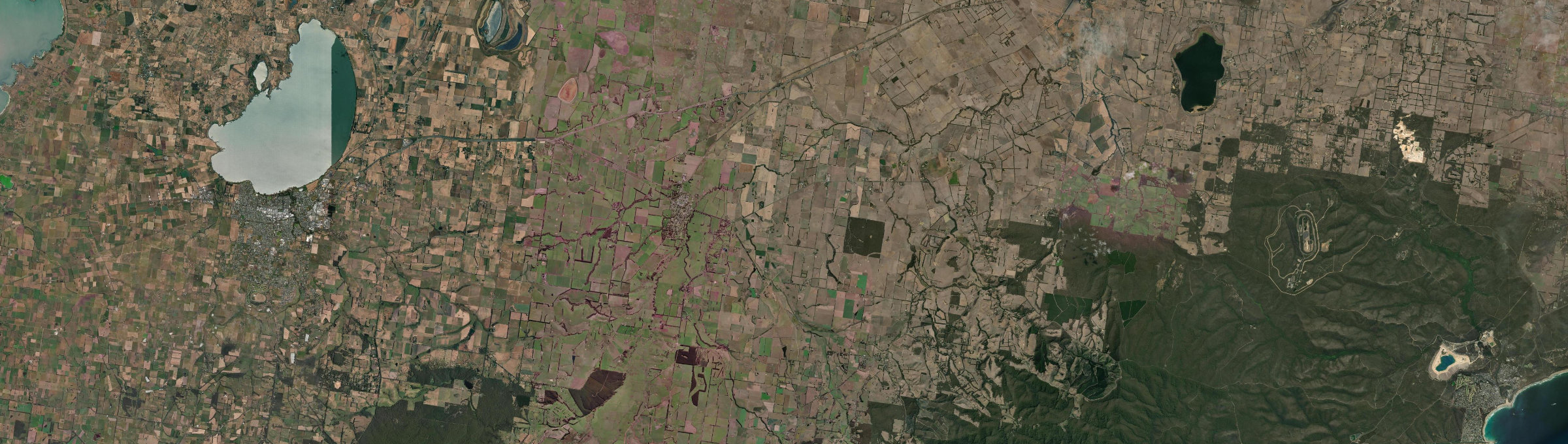 Aerial view of Birregurra, VIC