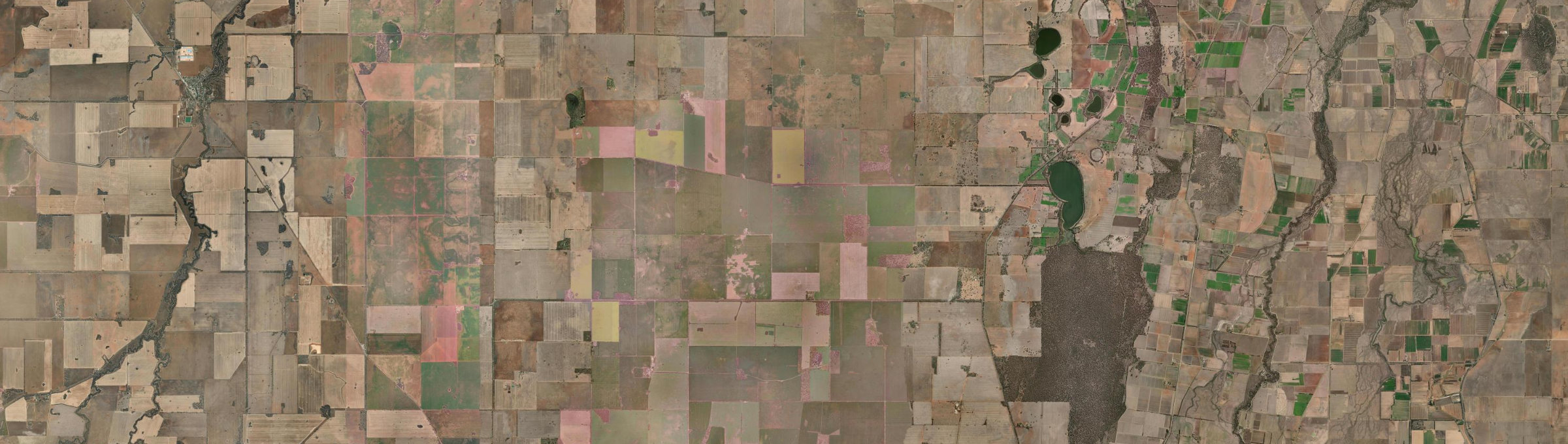 Aerial view of Meering West, VIC