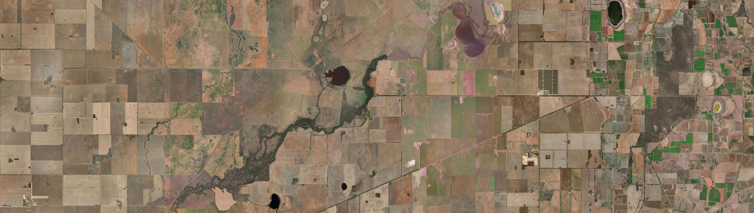 Aerial view of Sandhill Lake, VIC