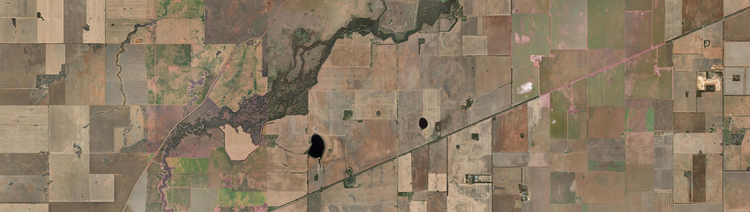 Aerial view of Budgerum East, VIC