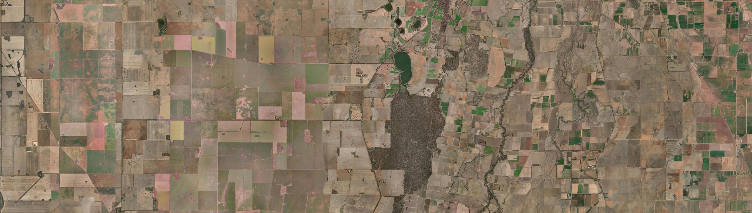 Aerial view of Lake Meran, VIC