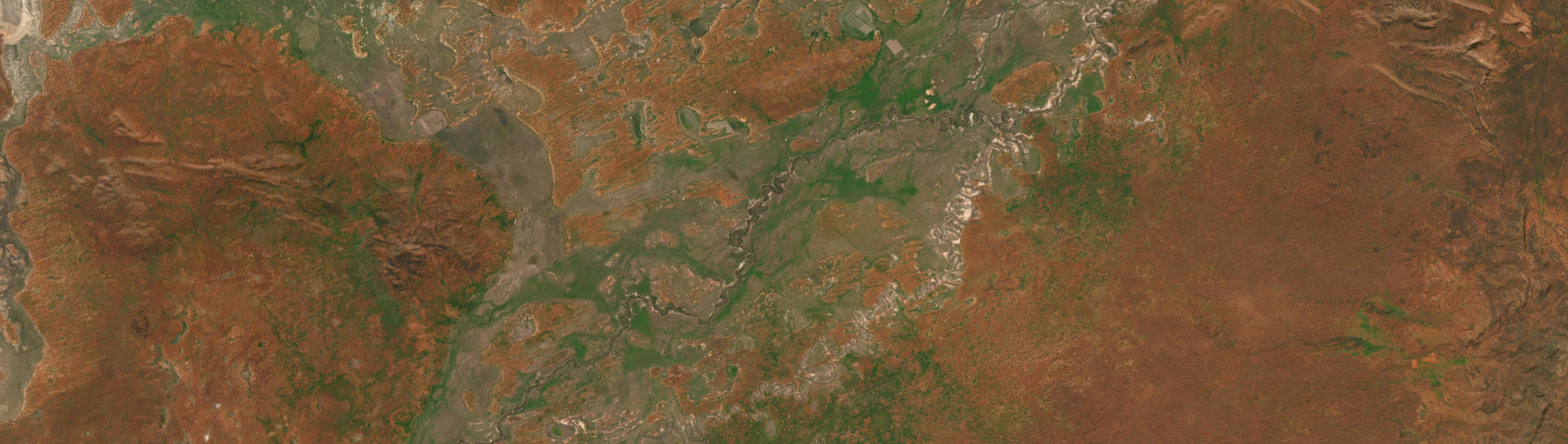 Aerial view of Tilpa, NSW