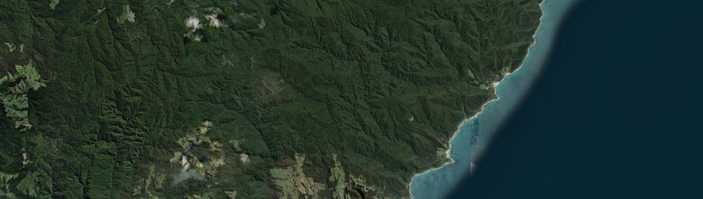 Aerial view of Kennett River, VIC