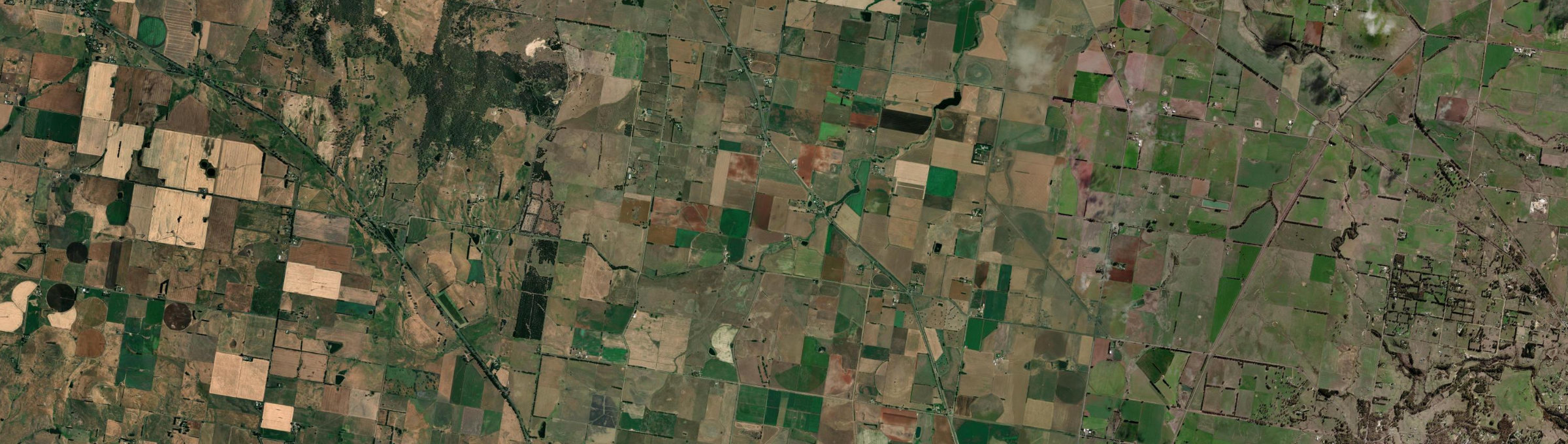 Aerial view of Coghills Creek, VIC