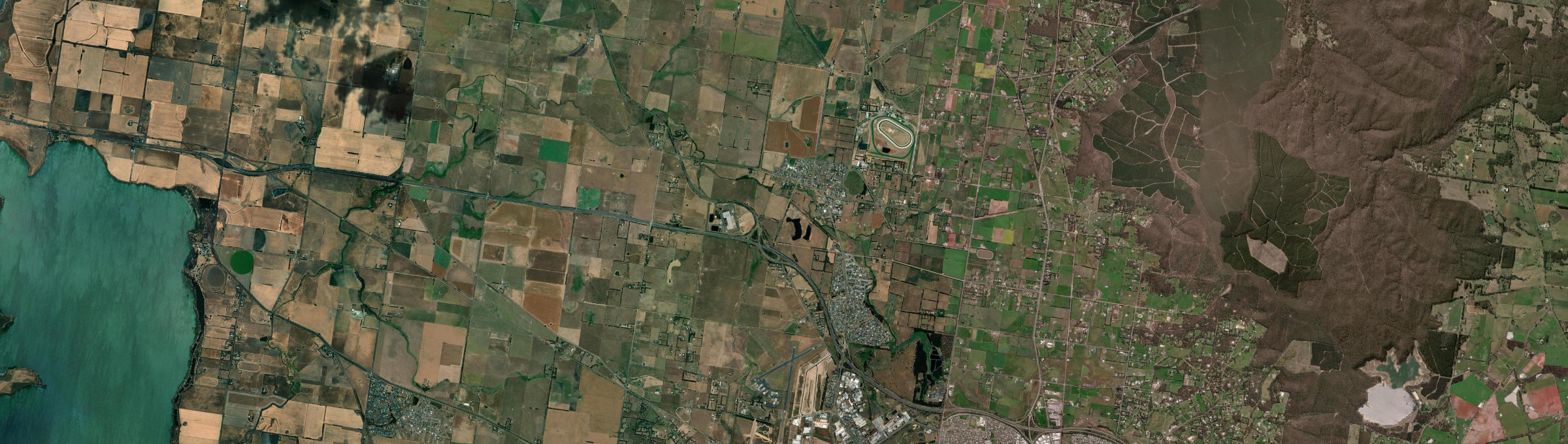 Aerial view of Miners Rest, VIC