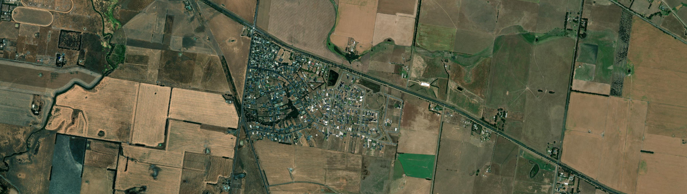 Aerial view of Cardigan Village, VIC