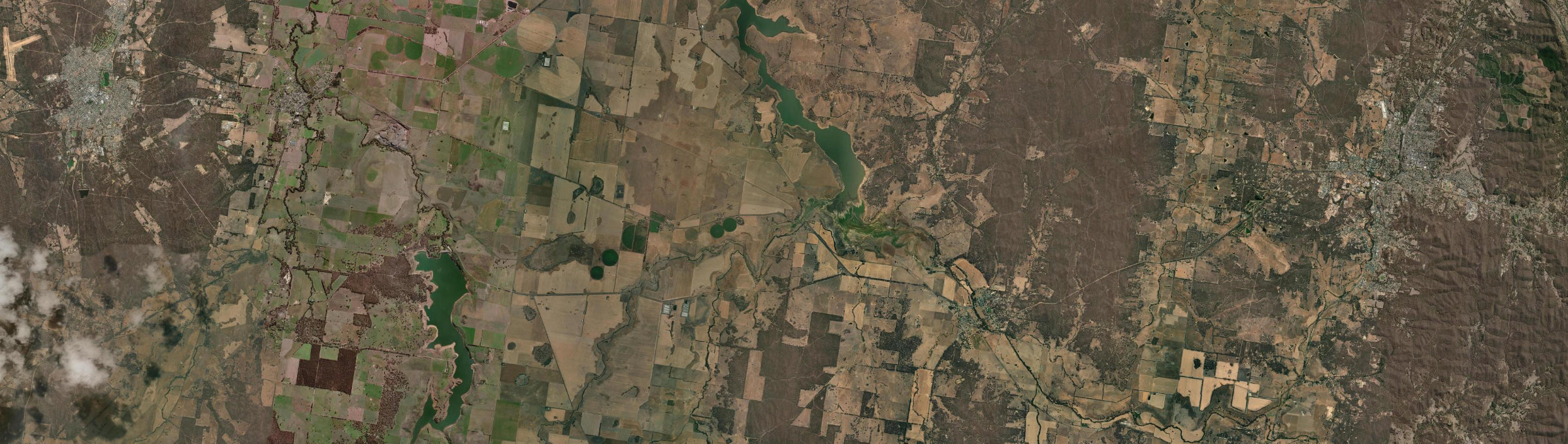 Aerial view of Joyces Creek, VIC