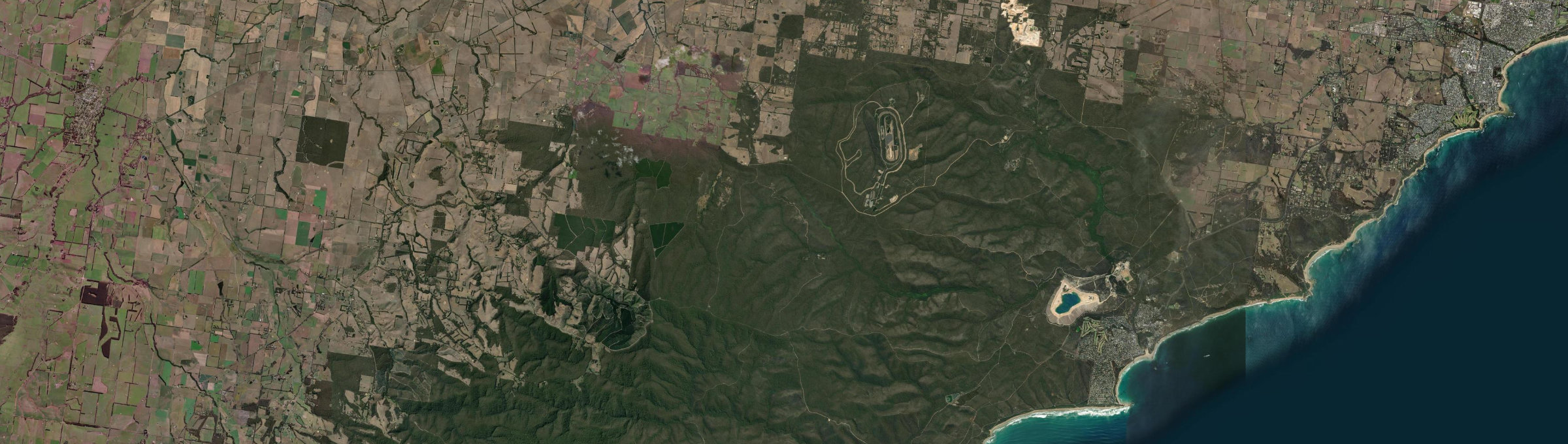 Aerial view of Wensleydale, VIC
