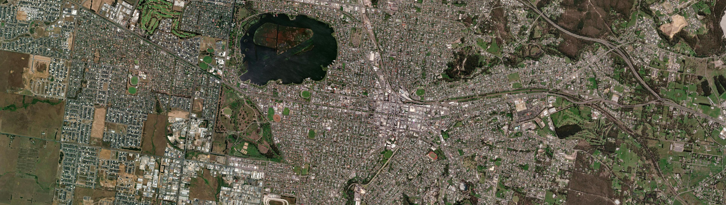 Aerial view of Ballarat Central, VIC