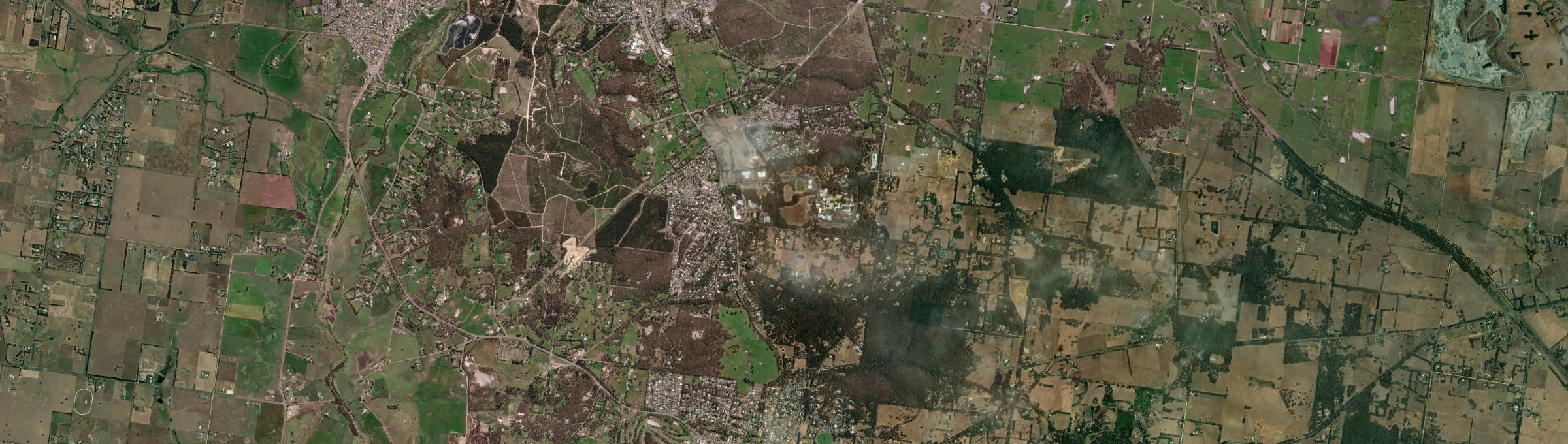 Aerial view of Mount Helen, VIC