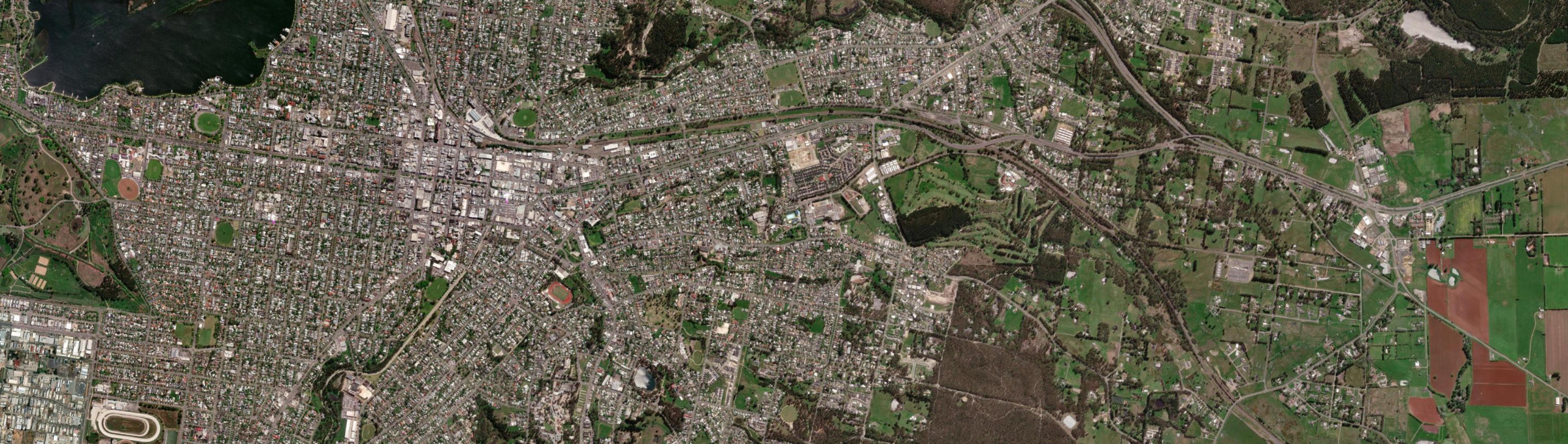 Aerial view of Ballarat East, VIC