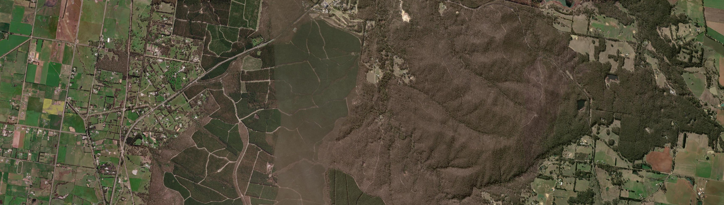 Aerial view of Cabbage Tree, VIC