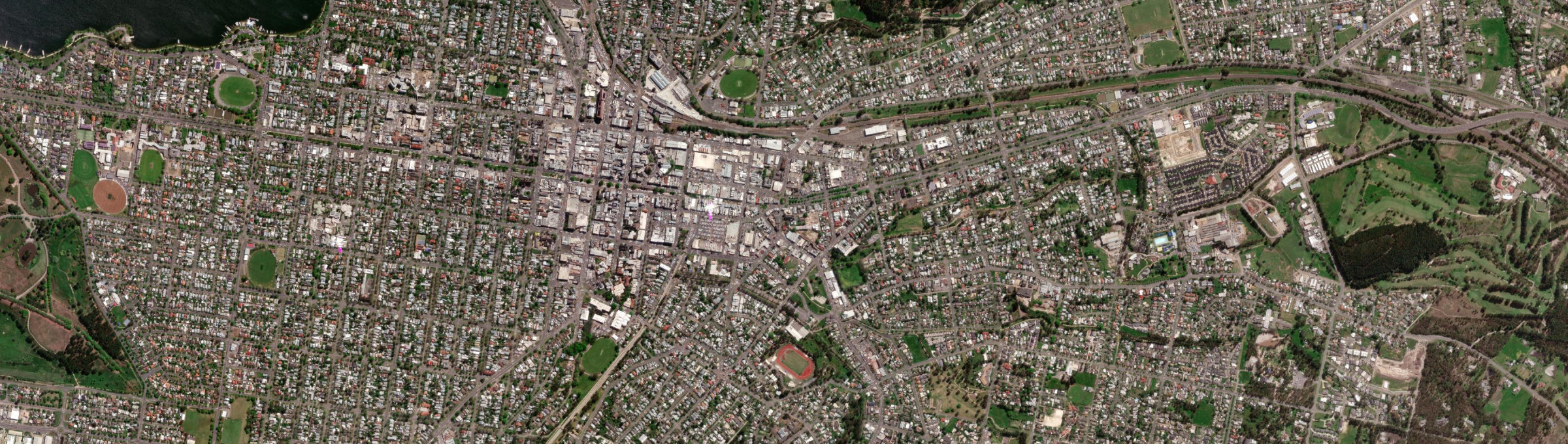 Aerial view of Bakery Hill, VIC