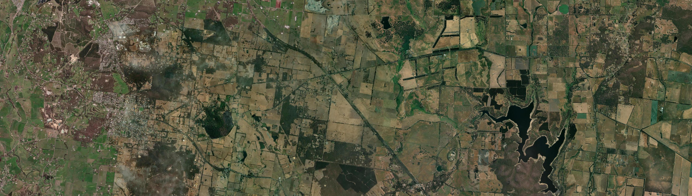 Aerial view of Yendon, VIC