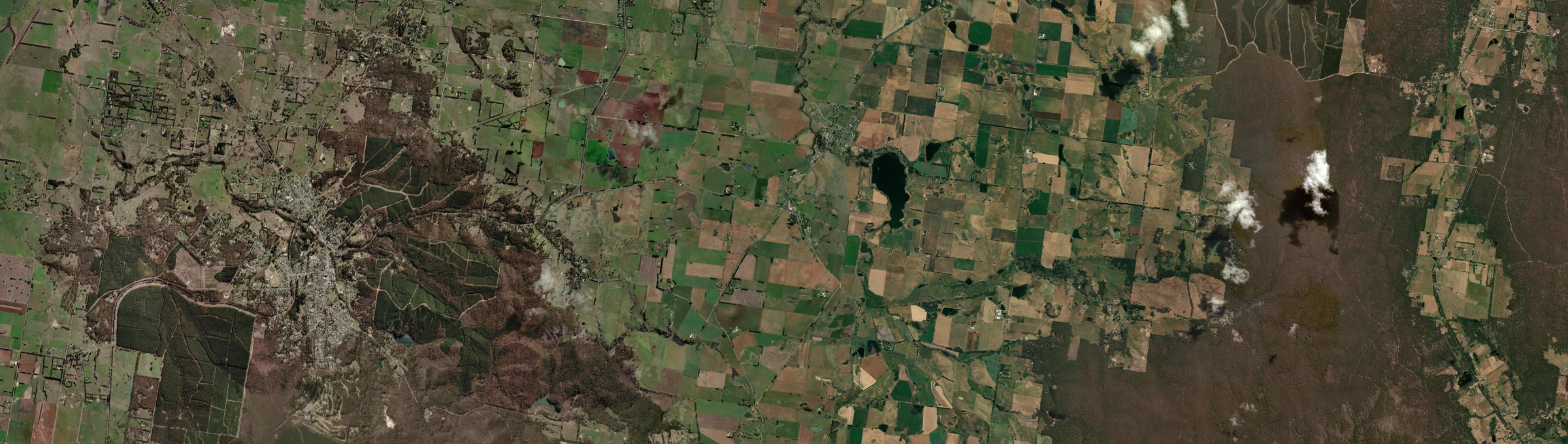 Aerial view of Newlyn, VIC