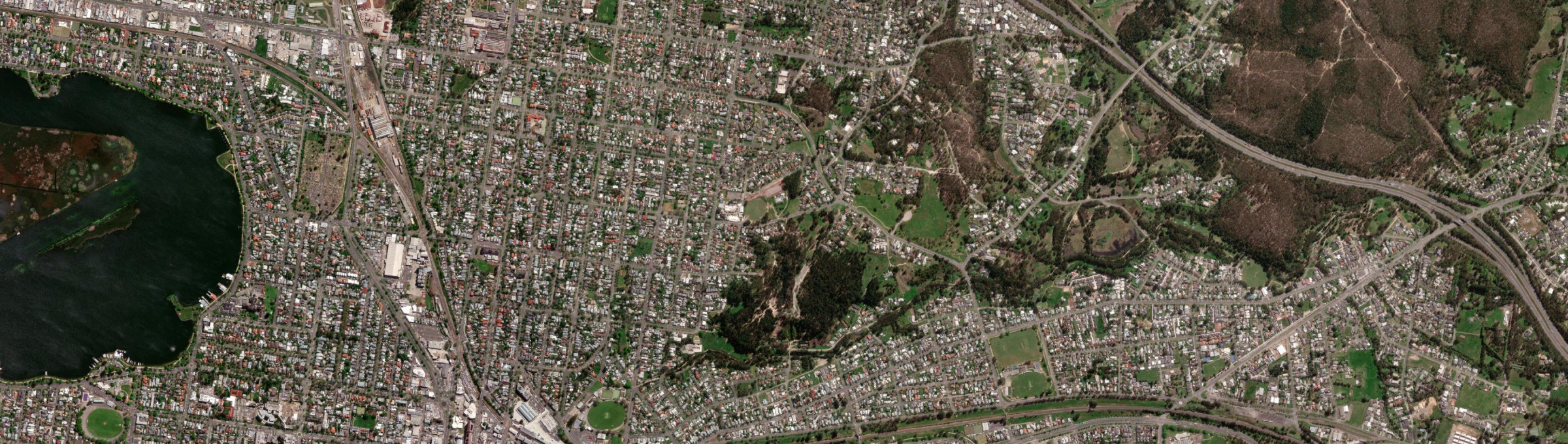 Aerial view of Black Hill (Vic.), VIC