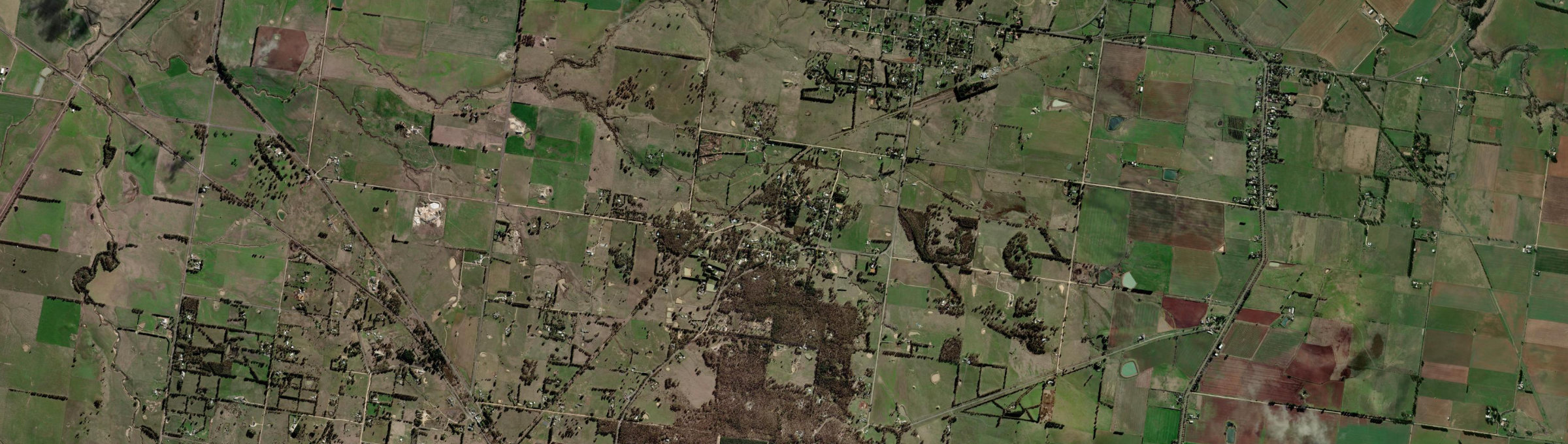 Aerial view of Broomfield, VIC