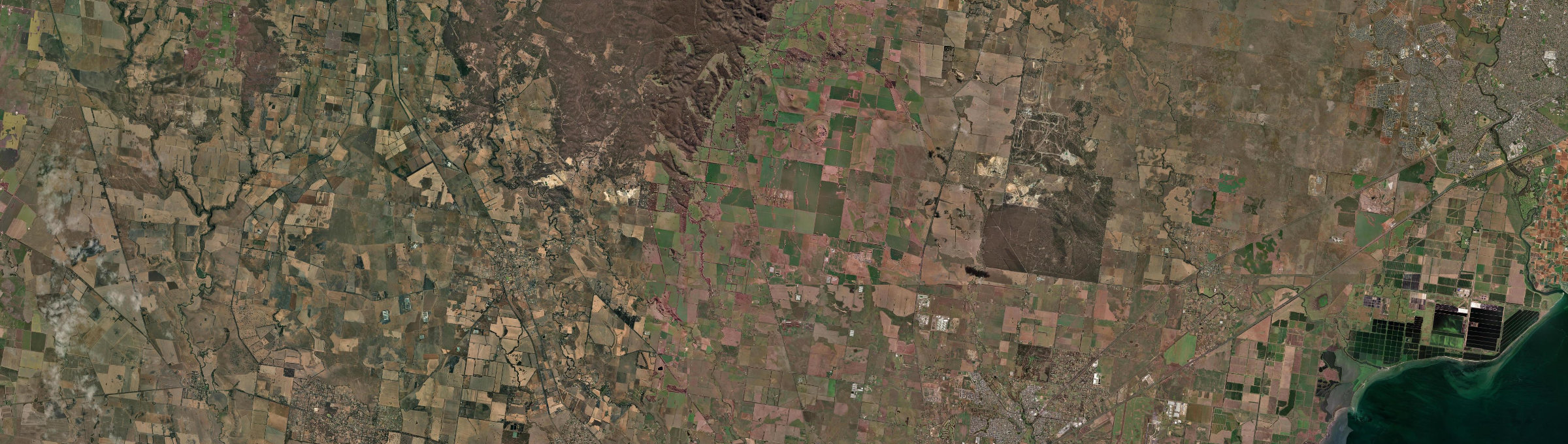 Aerial view of Anakie, VIC