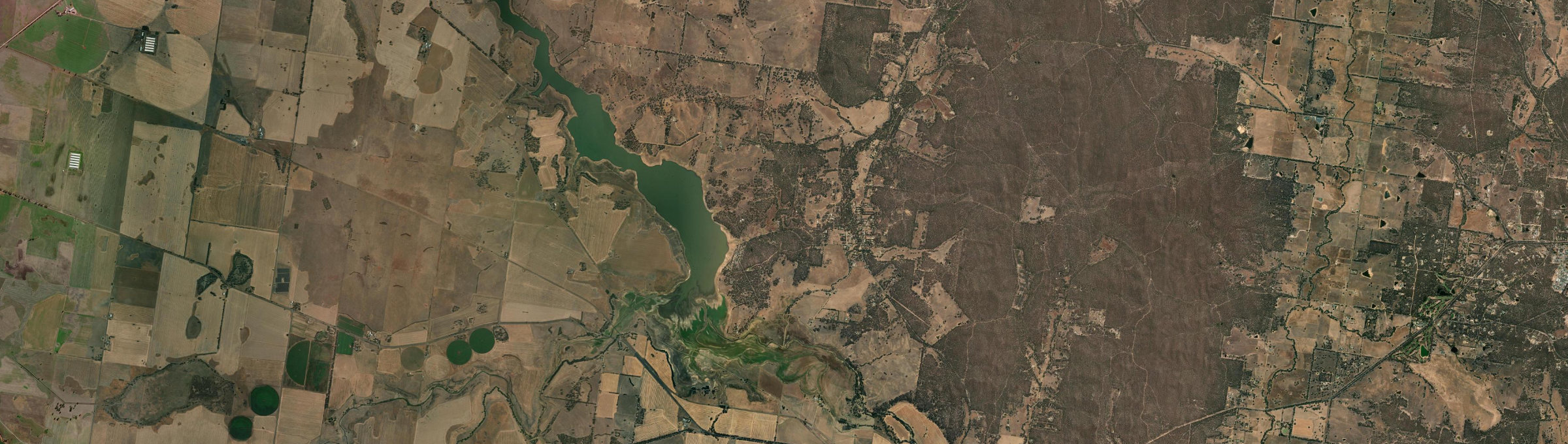 Aerial view of Welshmans Reef, VIC