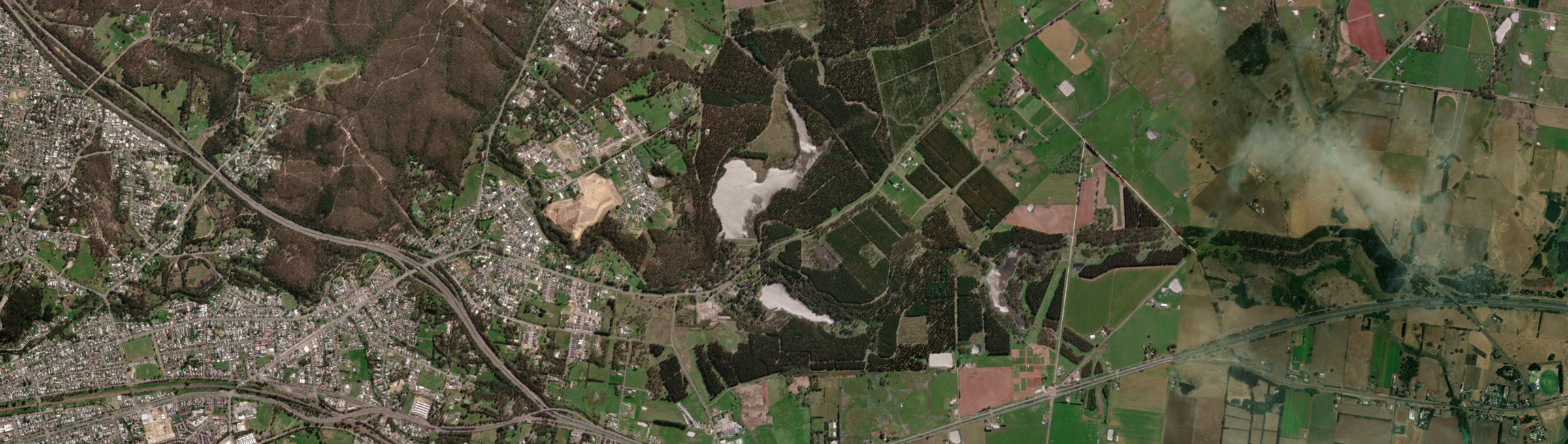 Aerial view of Gong Gong, VIC