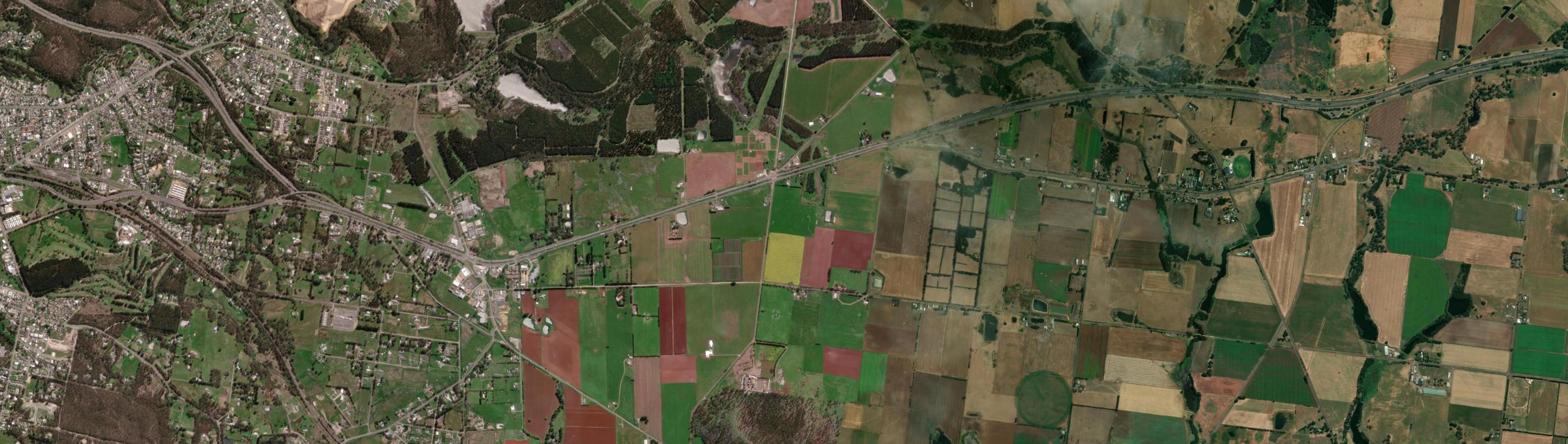 Aerial view of Leigh Creek (Vic.), VIC