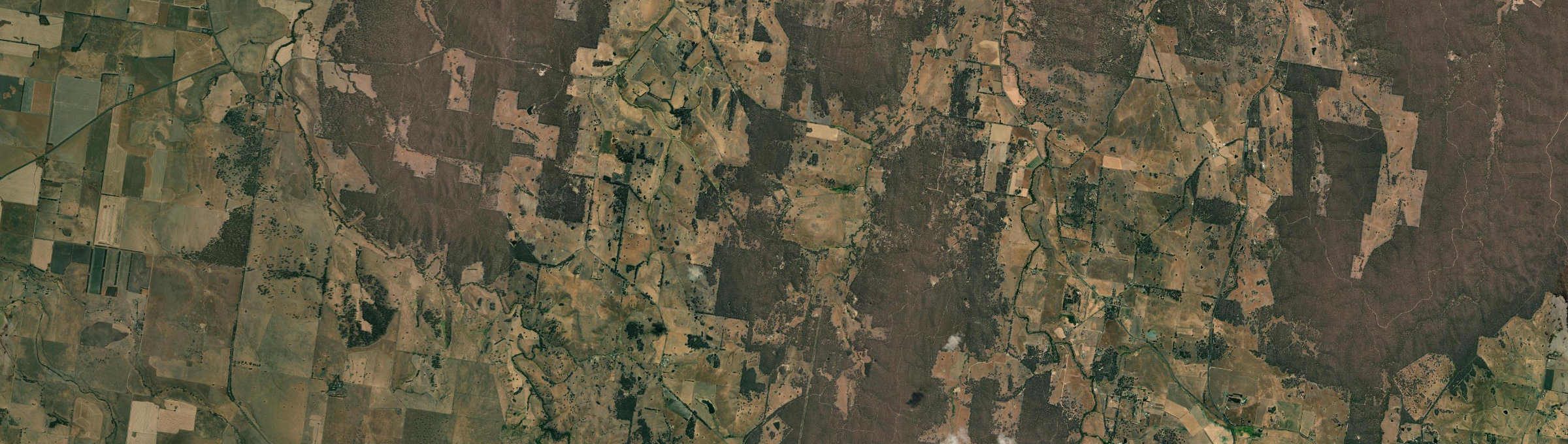 Aerial view of Yandoit Hills, VIC