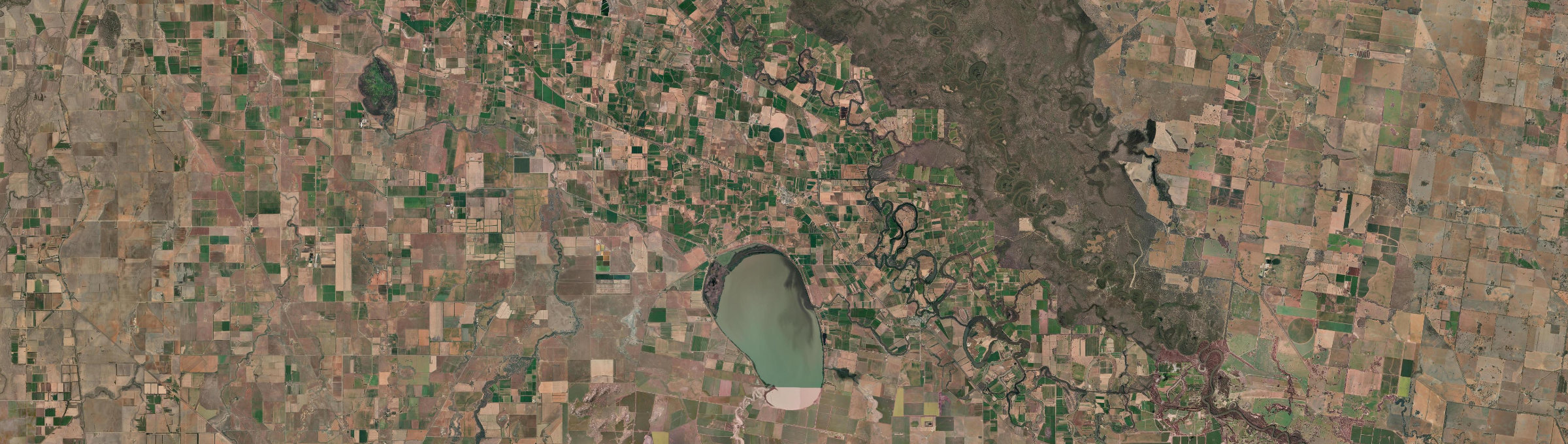 Aerial view of Leitchville, VIC