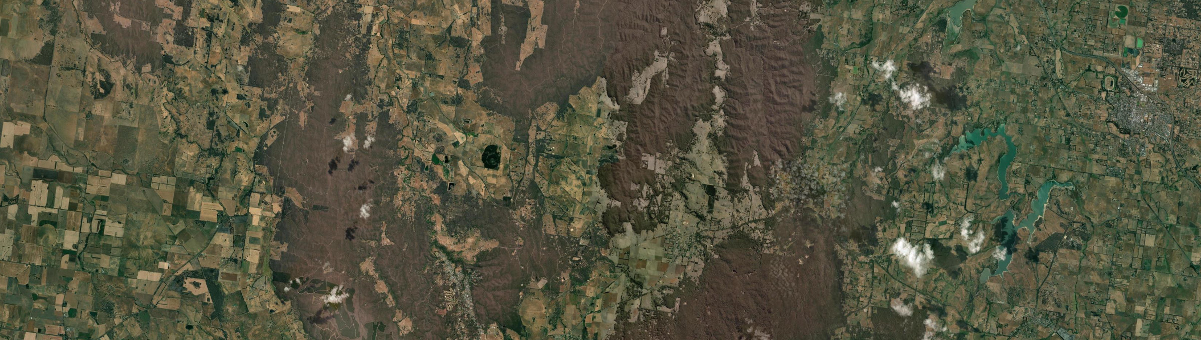 Aerial view of Porcupine Ridge, VIC