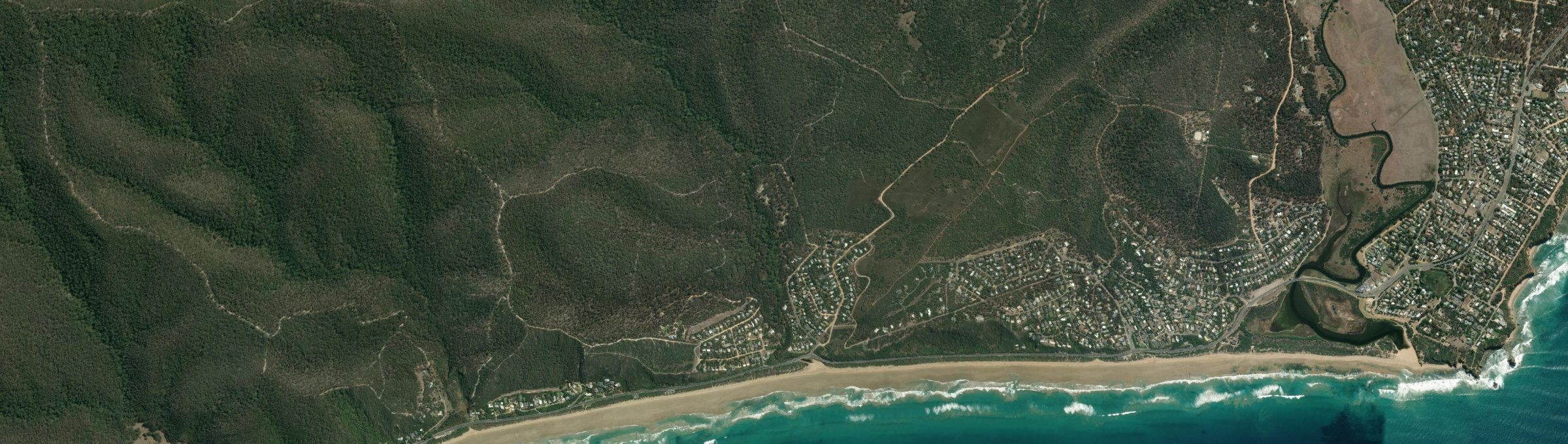 Aerial view of Moggs Creek, VIC