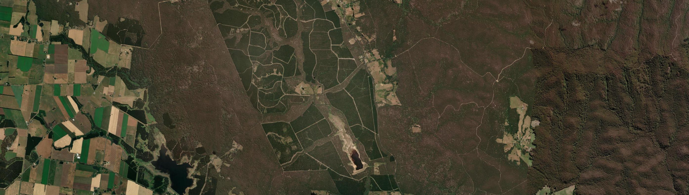 Aerial view of Spargo Creek, VIC