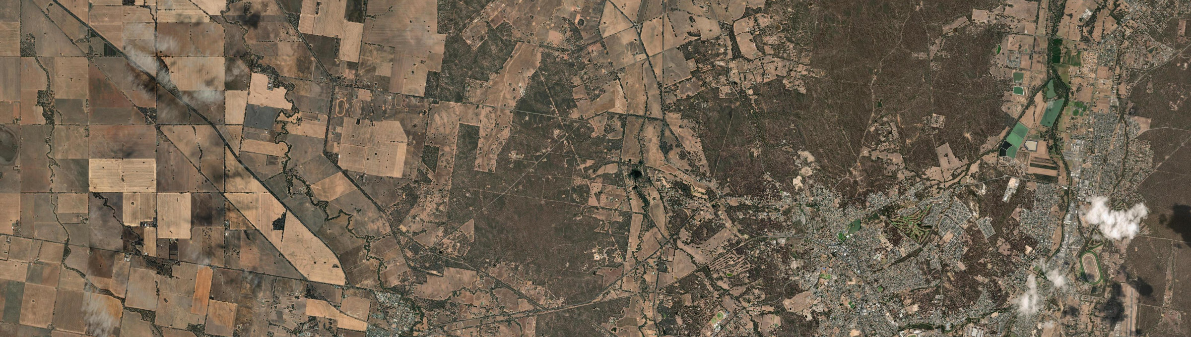 Aerial view of Myers Flat, VIC