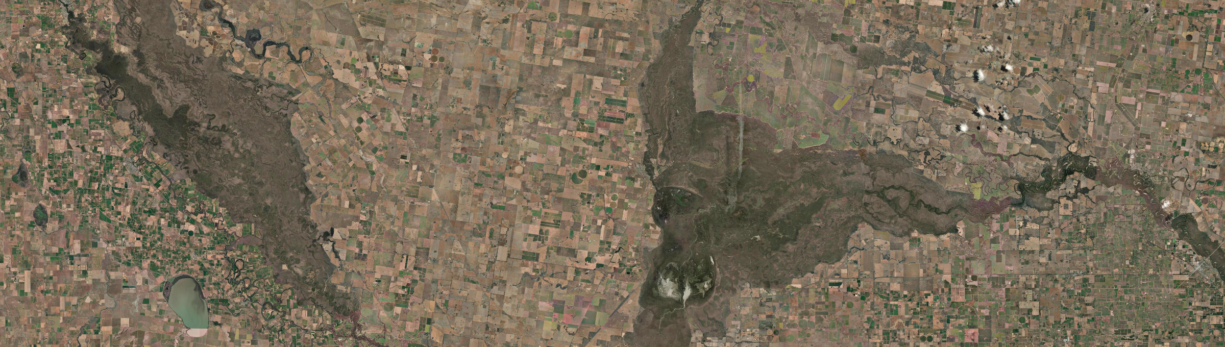 Aerial view of Mathoura, NSW