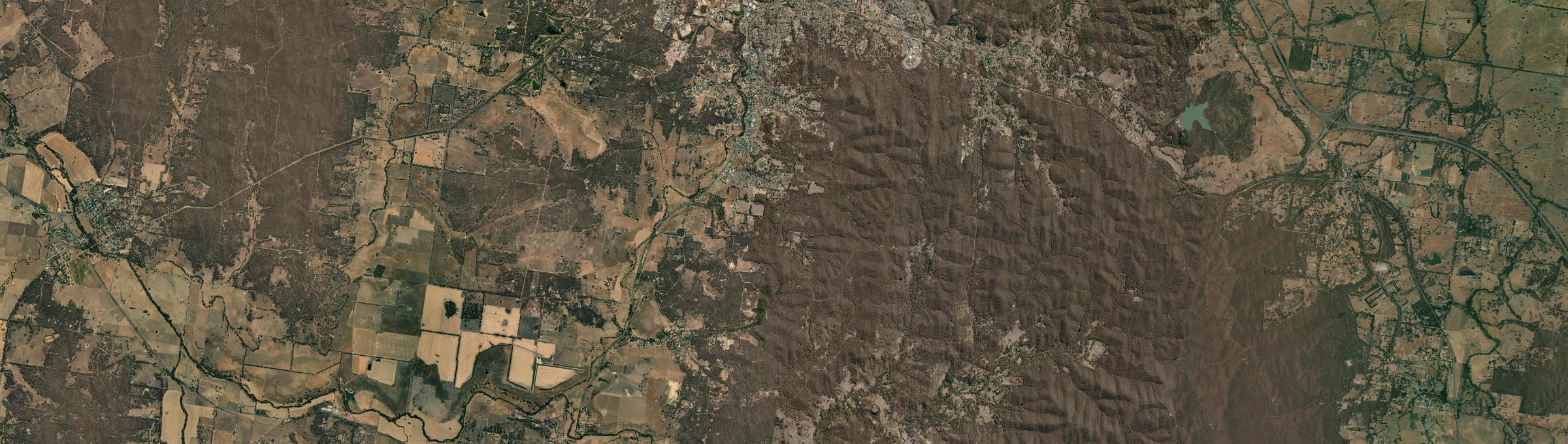 Aerial view of Campbells Creek, VIC