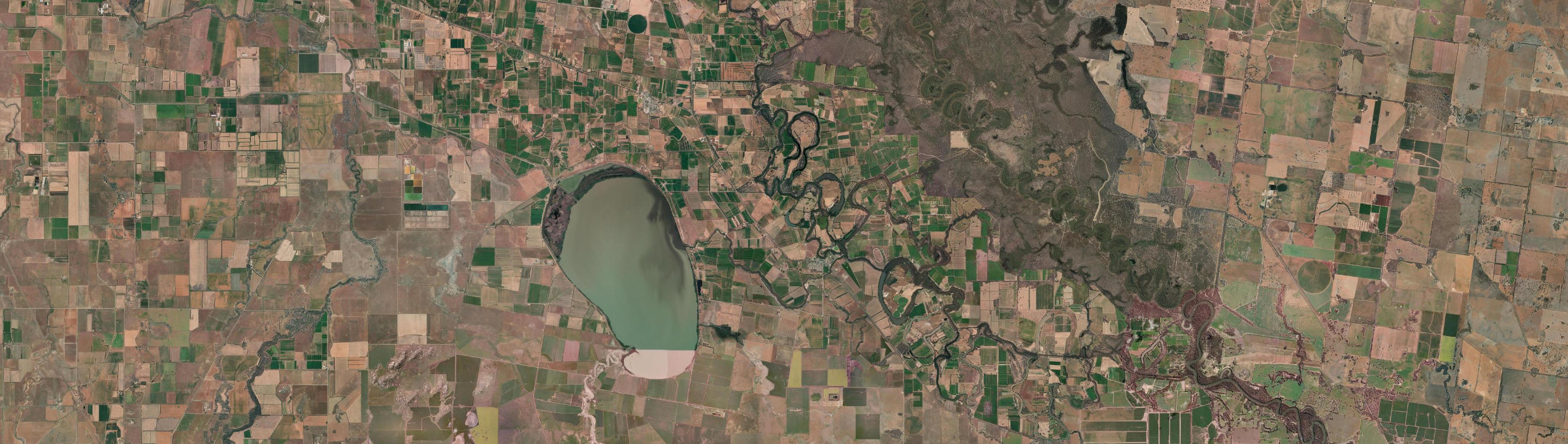 Aerial view of Gunbower, VIC