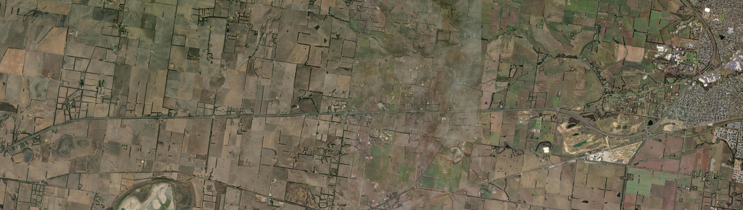 Aerial view of Mount Moriac, VIC