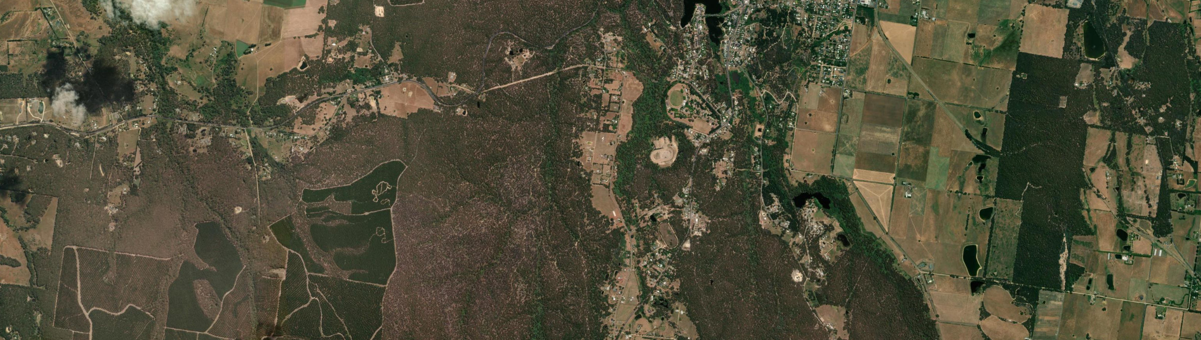 Aerial view of Sailors Hill, VIC
