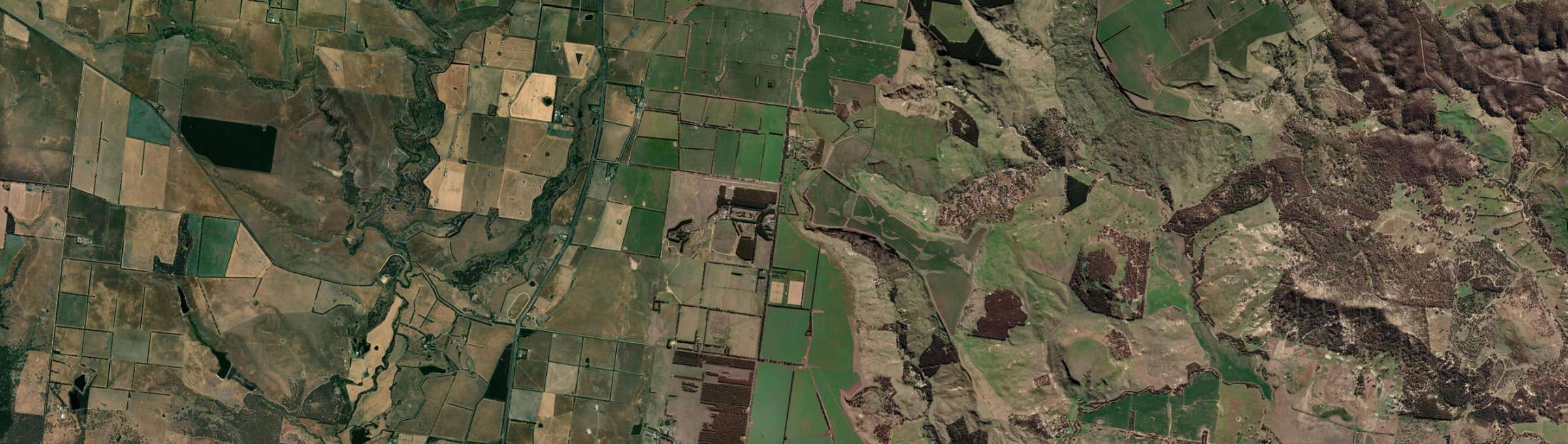 Aerial view of Fiskville, VIC