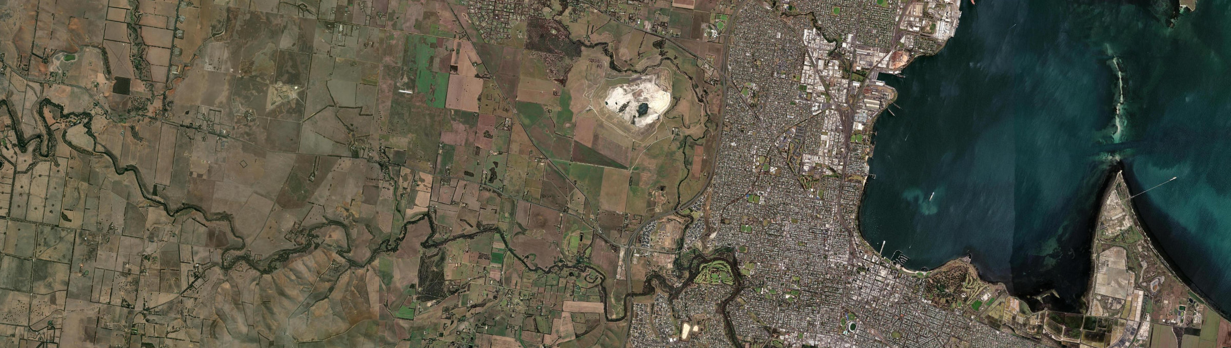Aerial view of Fyansford, VIC