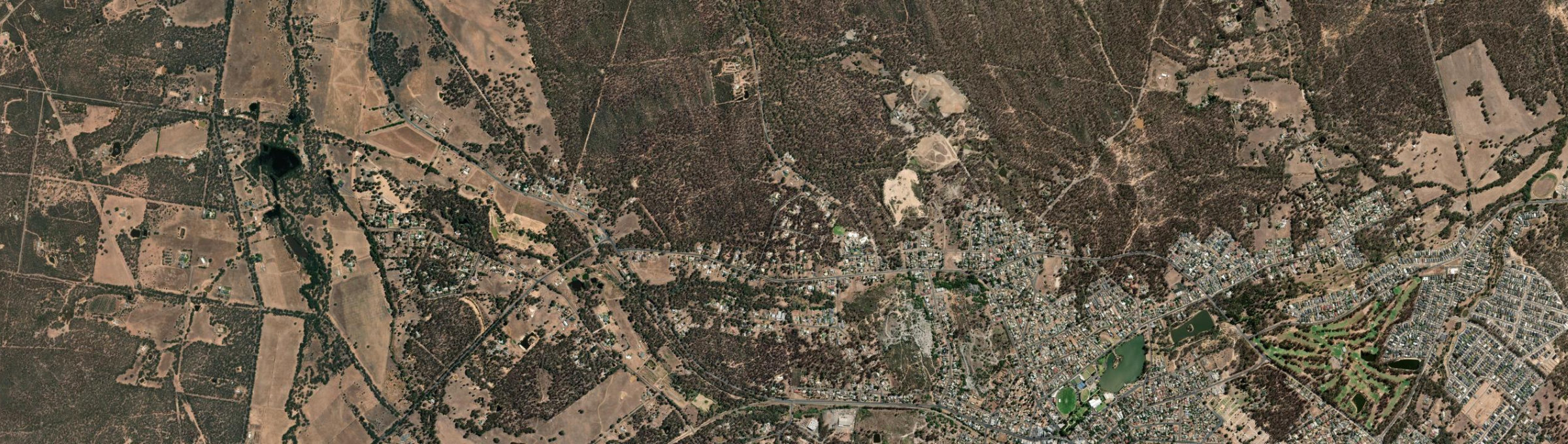 Aerial view of Sailors Gully, VIC