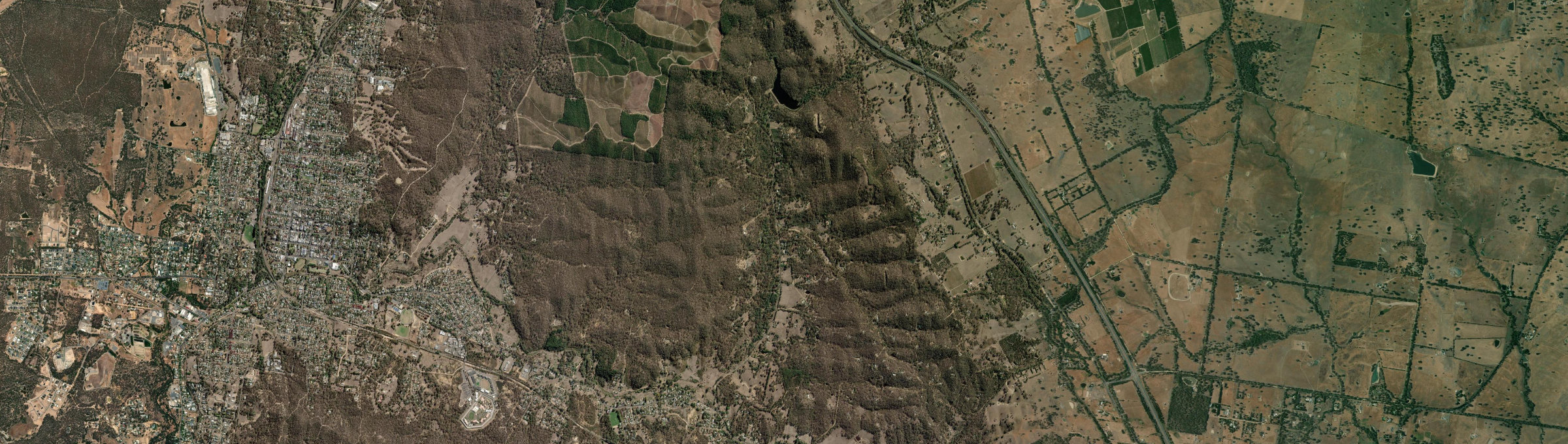 Aerial view of Golden Point (Mount Alexander - Vic.), VIC