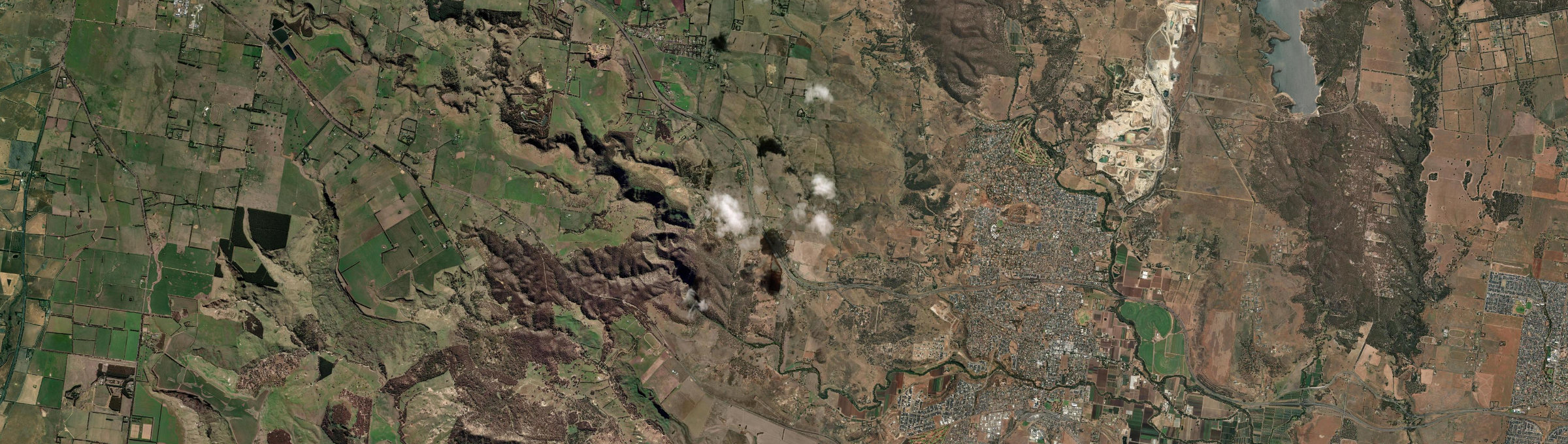 Aerial view of Pentland Hills, VIC