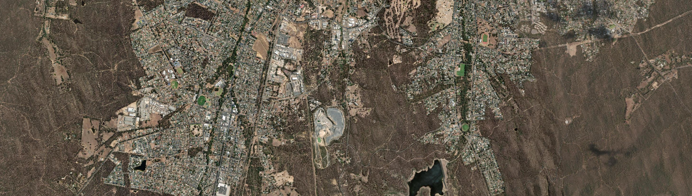 Aerial view of Golden Gully, VIC
