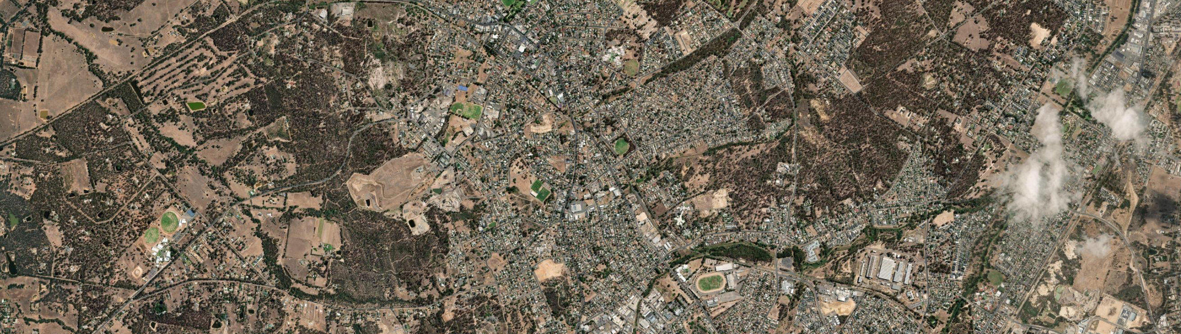 Aerial view of California Gully, VIC